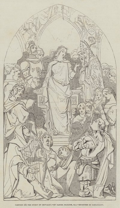 Caricatura, El espíritu de la caballerosidad de Daniel Maclise